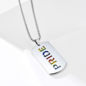 Desain Baru Baja Titanium Ornamen Liontin Pecinta Kalung - Product Image 3