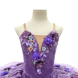 Tutú de Ballet Profesional Color Morado Ombre, Traje de Bailarina para Competencia, Variación Lila y Bella Durmiente - Product Image 3