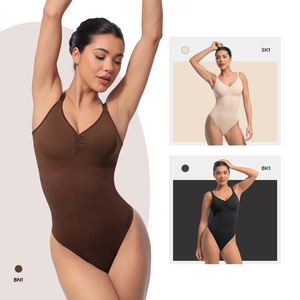 Hexin Groothandel Naadloze Ademende Full Body Shapewear Voor Dames Met Hoge Taille Ingebouwde Bh Taille En Buikcontrole String Bodysuit - Product Image 6