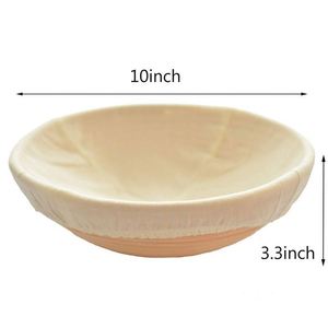Banneton para Pan de 10 Pulgadas, Set de Fermentación Ovalado con Forro, <span class=keywords><strong>Molde</strong></span> <span class=keywords><strong>Redondo</strong></span> de 22.8 cm, Cesta de Ratán para Repostería y Freidora de Aire - Product Image 4