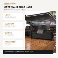 Cuisine d'extérieur portable avec design pliable, idéale pour le camping, les pique-niques et la cuisine en plein air