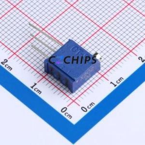 Résistance/potentiomètre réglable CT-94EX202 SIP-3P, 9,6x4,8 mm (Résistance : 2 kOhm) (Précision : 10%) - Product Image 1