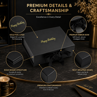 Boîte cadeau rigide à fermeture magnétique avec poignée, pelliculage mat et revêtement UV, personnalisable, emballage recyclable, vente en gros