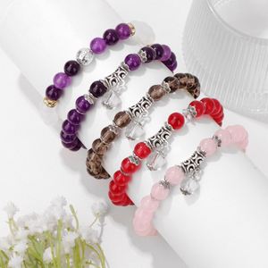 Bracelet en pierre naturelle avec perles de verre colorées, transformable, potentiel de marketing viral très élevé, prêt pour l'e-commerce - Product Image 3