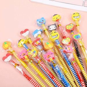 Crayons en bois HB créatifs pour enfants, avec tête d'animal mignonne, par paquet, pour le bureau et l'école, papeterie - Product Image 2