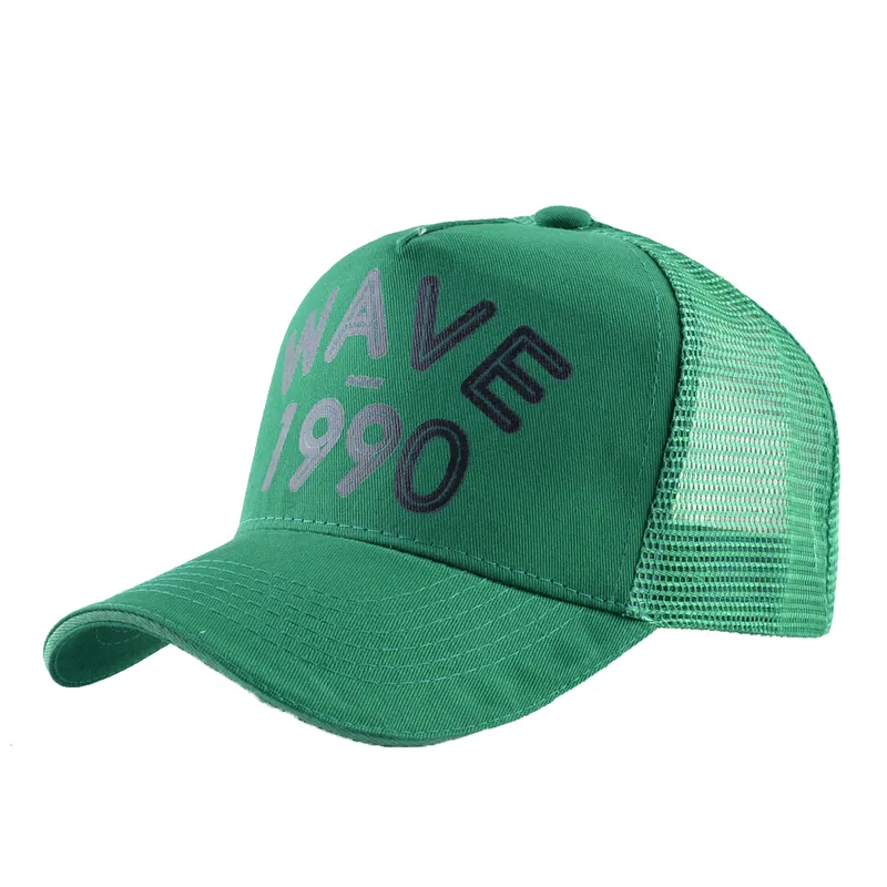 Gorra de béisbol con bordado liso y diseño a la moda a granel con logotipo personalizado, gorras de malla de camionero de 6 paneles