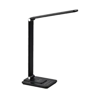 Multifunctional Reading Light Led Folding Wireless Charging Desk Lamp with USB Charging Port Eye Protection Study Table Lamps