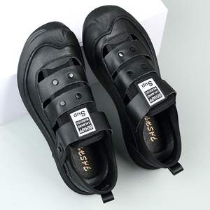 Sandalias de Playa para Hombre, de Cuero Genuino, Punta Abierta, Ligeras, Transpirables, Antideslizantes, con Soporte de Arco, Suela Suave, Casuales, por Encima de la Rodilla - Product Image 5