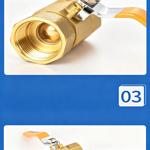 1 pièce Vanne à boisseau sphérique en acier inoxydable à passage plein, filetage femelle NPT BSP, pour l'eau et le gaz, avec poignée à levier, durable, pour usage professionnel - Product Image 5