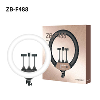 Lampu Cincin LED ZB-F488 22 Inch, Lampu Foto Cincin untuk YouTube, Makeup, Studio Fotografi, Ringlight dengan Tas Pembawa