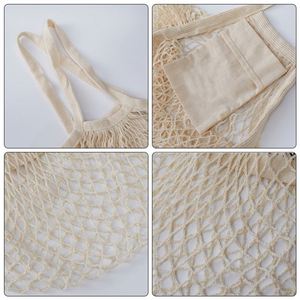 Sacs en filet de pêche recyclé en gros, pliables, personnalisés, en coton biologique et lin, pour fruits et légumes, durables, promotionnels - Product Image 4