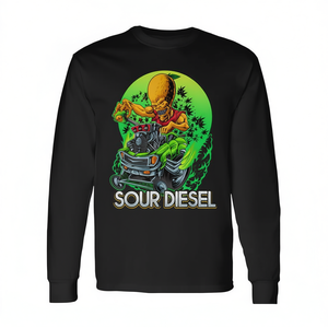 Camiseta de Manga Larga Sour Diesel Alien Rod, Cuello Redondo de Algodón, Diseño de Dibujos Animados, para Todas las Temporadas, Ropa Promocional - Product Image 2