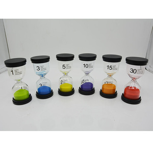 6Pcs Mỗi Bộ 1 3 5 10 15 <span class=keywords><strong>30</strong></span> Phút Cát Hẹn Giờ Đồng Hồ Cát - Product Image 6