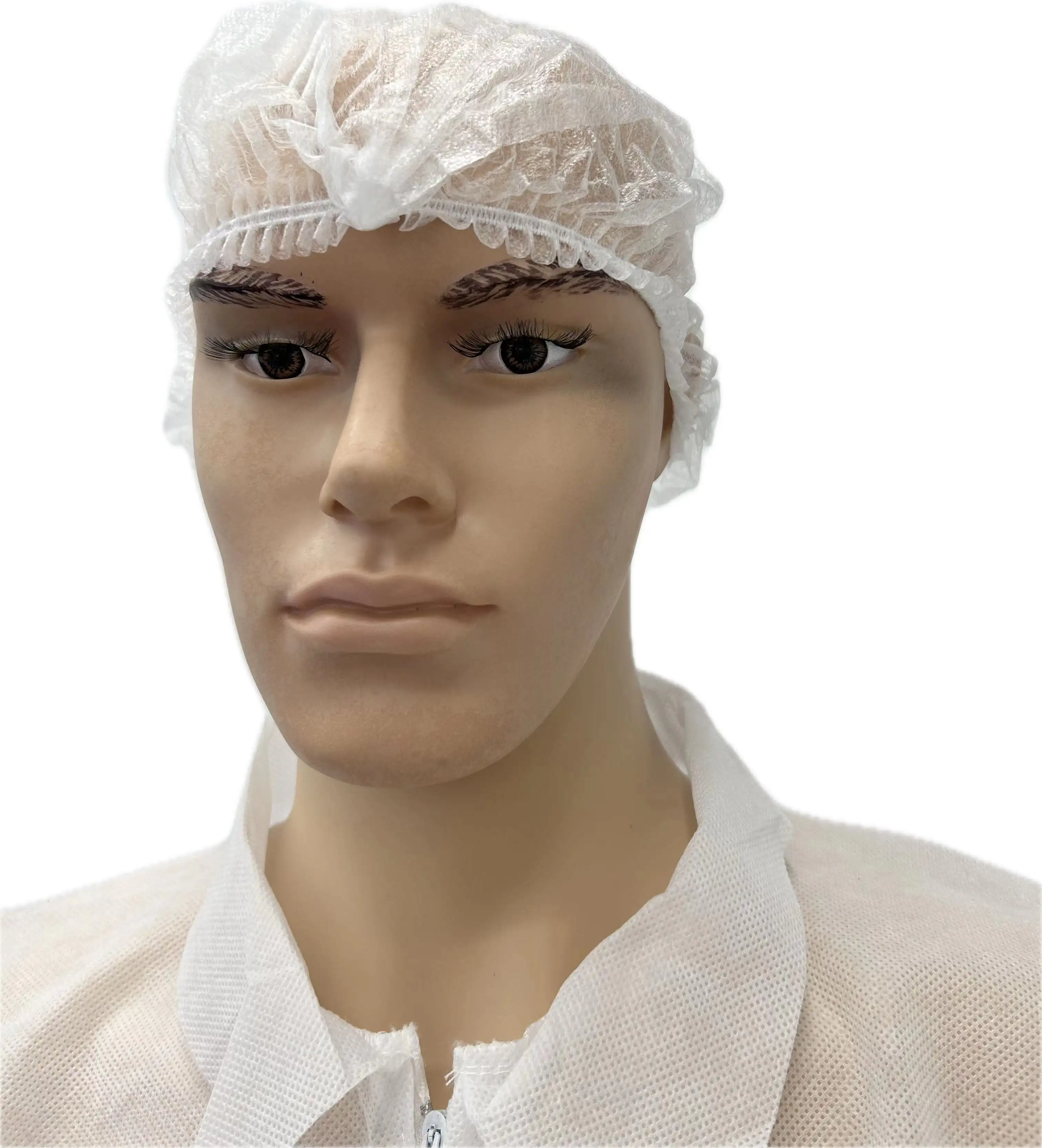 Медицинская одноразовая хирургическая шапочка из полипропилена, Нетканая эластичная дешевая шапочка для волос