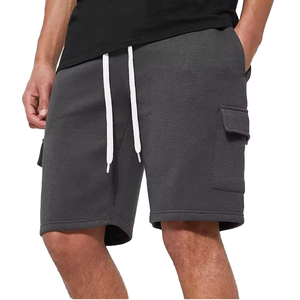 Pantalones Cortos Cargo de Algodón 100% para Hombre, con Cintura Elástica y Bolsillos - Esenciales de Streetwear - Product Image 1