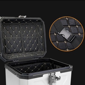 Caja Trasera <span class=keywords><strong>para</strong></span> Motocicleta <span class=keywords><strong>de</strong></span> 40L 45L 55L, Baúl <span class=keywords><strong>de</strong></span> Aleación <span class=keywords><strong>de</strong></span> <span class=keywords><strong>Aluminio</strong></span>, Maleta Superior Negra <span class=keywords><strong>para</strong></span> Moto - Product Image 5
