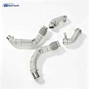Tubería de Escape FlowTech para BMW M8 F91 F92 93F Competition S63 4.4T V8 Twin Turbo SS304, Versión de Alto Flujo con Fijación Directa - Product Image 6