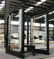 Máquina Smith Comercial, Rack de Potencia Multifuncional, Sistema de Guías Lineales de Alta Resistencia, Jaula de Entrenamiento de Fuerza Profesional