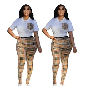 Famous Brand Ladies Two Piece Fashion Casual Print Sports Two Piece Ladies famous brand 2 Piece set