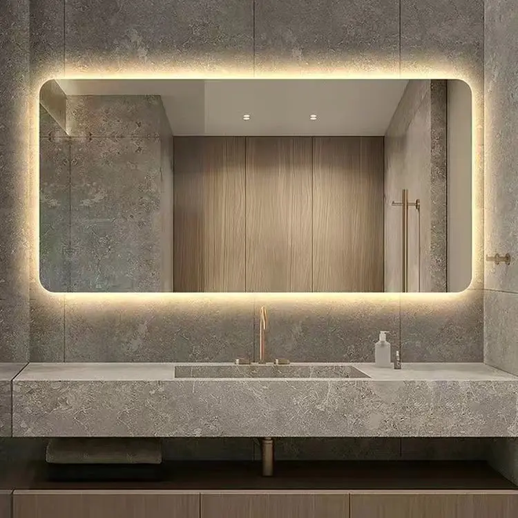 Smart Bathroom Touch Switch Screen Mirror Glass Wifi Washroom Espejo Vanity Led Light wall Bath Mirror