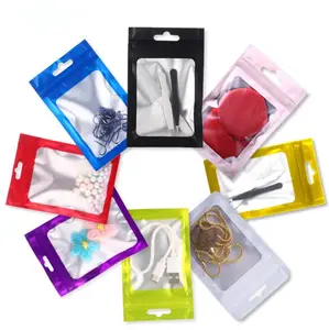 Custom Logo 3 sides Sealed Bags Medical Tablet Capsule Durable Metallic Foil Mylar Plastic Flat Zip Bags