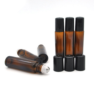 Flacon roll-on 10 ml en verre vide rechargeable avec bouchon métallique pour parfum, huile essentielle, échantillon de voyage, vente en gros - Product Image 5
