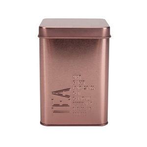 Set di 5 Contenitori Quadrati <span class=keywords><strong>in</strong></span> Metallo Ecologico per Cucina: Barattoli per Caffè, Zucchero, Tè e Contenitore per Pane - Product Image 5