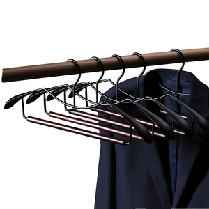 Cintre en bois haut de gamme antidérapant, sans couture, gain de place, de haute qualité, pour séchage de vêtements domestiques, à col court et épaules larges, simple - Product Image 1