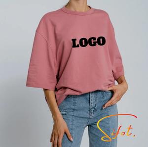 Sifot Vente en gros T-shirt personnalisé à manches courtes 220 g/m² imprimé 100% coton Col en jersey Grande taille - Product Image 1