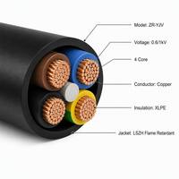 Câble d'alimentation Primepro ZR-YJV 0.6/1kv, câble en cuivre isolé XLPE, ignifuge LSZH (4*2.5-4*10mm²)