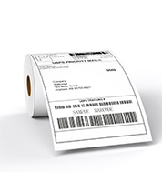 Rouleau d'autocollants d'étiquettes d'expédition en papier adhésif personnalisé thermique direct 4x6