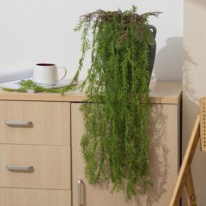 Plantes artificielles suspendues Meng Jie, vert clair, vert foncé, en PVC souple, à fixer au mur, bouquet décoratif, lot unique - Product Image 2