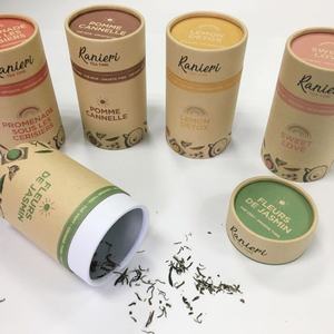 Boîte cylindrique en carton pour aliments, emballage personnalisé avec étiquette, taille personnalisée, boîte ronde pour biscuits, thé, Quelite, emballage de protection - Product Image 1