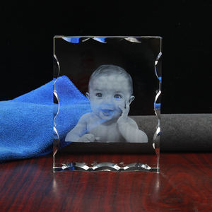 Cadre de verre de cristal dentelé avec <span class=keywords><strong>Photo</strong></span> 3d gravée au Laser, nouveau, haute qualité, cadeau souvenir de bébé - Product Image 4