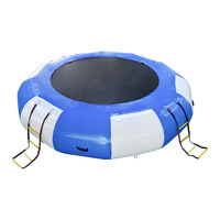 Toboggan aquatique gonflable en maille PVC laminée personnalisé pour enfants, avec boule roulante d'extérieur et jouet toupie (diamètres 2-3,5 m)