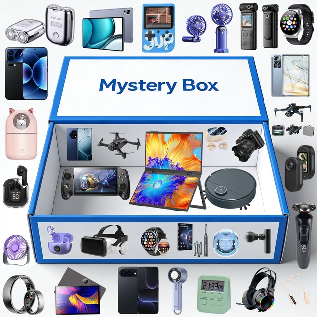 2026 Hot Sales Mystery Box Electronics Festival Lucky Mystery Box 100% Win Random Novelty 3C Electronics Box Practical Gifts
