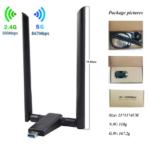 การ์ดเชื่อมต่อเครือข่ายไร้สาย HT Hot Seller USB3.0 Dual-Band 1200M  2.4G/5.8G  ไม่ต้องติดตั้งไดรเวอร์  โมดูลรับสัญญาณ WiFi ของแท้ใหม่ มีสินค้าในสต็อก - Product Image 6