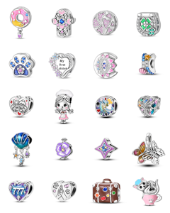 Colgante <span class=keywords><strong>de</strong></span> Corazón Rosa con Circones y Cuentas <span class=keywords><strong>de</strong></span> 26 <span class=keywords><strong>Letras</strong></span>, Chapado en Oro Rosa/Plata, Joyería DIY Unisex para Uso Diario - Product Image 1