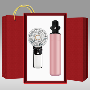Nuove <span class=keywords><strong>Idee</strong></span> Prodotto 2026: Set Regalo Aziendale di Lusso con Ventilatore Promozionale e Ombrello - Product Image 5