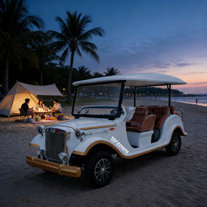 Voiture électrique classique rétro haut de gamme, voiture de tourisme vintage de luxe européenne, idéale pour les stations balnéaires et les attractions touristiques - Product Image 1
