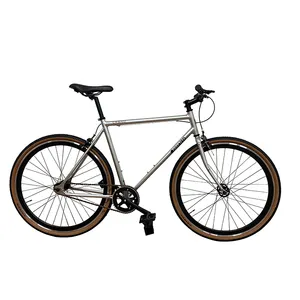 Aluminium Rennrad Erwachsene Fahrrad Scheiben bremse Single Speed 700C Kies Fahrrad Fabrik Fahrrad Herstellung Großhandel Anpassung