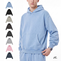 Sweat à capuche épais pour homme 360 GSM, coupe oversize, effet délavé vintage, style streetwear américain, logo personnalisé, vente en gros OEM