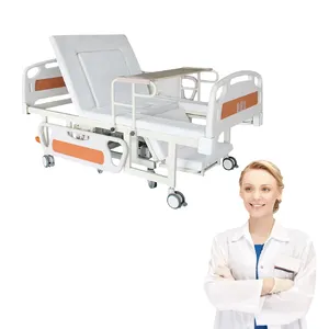 Lit de soins infirmiers électrique en bois mobilier d'hôpital clinique lit de soins à domicile rotatif lit de soins à domicile réglable