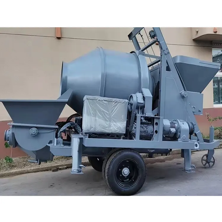 Nieuwe Collectie Gedwongen Mini Draagbare Diesel Betonmixer Met Beton Pomp