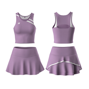 Personalizado Mujeres Color sólido Atlético Transpirable Secado rápido Tenis Jersey Pickleball Vestido Faldas Skorts - Product Image 2