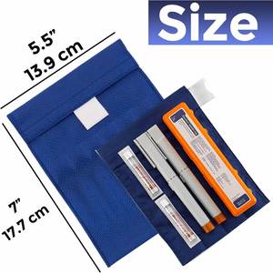 Safe Cooling Wallet Insulin <b>Cooler</b> for 45+ Hours of Stress Free on the Go Blue Large - Product Image 2