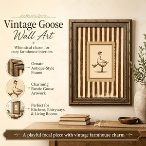 Tableau mural sur toile style ferme, encadré or, avec motifs vintage amusants : <span class=keywords><strong>Cowboy</strong></span>, Oie et Canard dansant, OEM ODM - Product Image 2