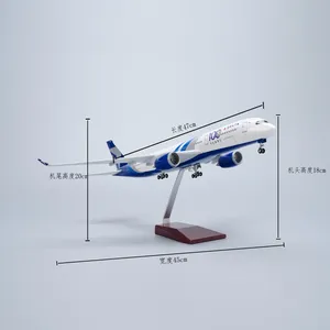 Modelo de Avión de Resina a Escala 1/142 de 47 cm de Delta Air Lines con la Comercialización del 100 Aniversario, <span class=keywords><strong>Airbus</strong></span> <span class=keywords><strong>A350</strong></span>-<span class=keywords><strong>900</strong></span>, con Luces LED y Tren de Aterrizaje - Product Image 6