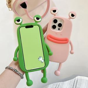Design 3D cartone animato rana divertente Halloween <span class=keywords><strong>cassa</strong></span> del telefono per iPhone 17 16 Pro Max ragazza carina Mobile di lusso nuova <span class=keywords><strong>cassa</strong></span> del telefono - Product Image 3