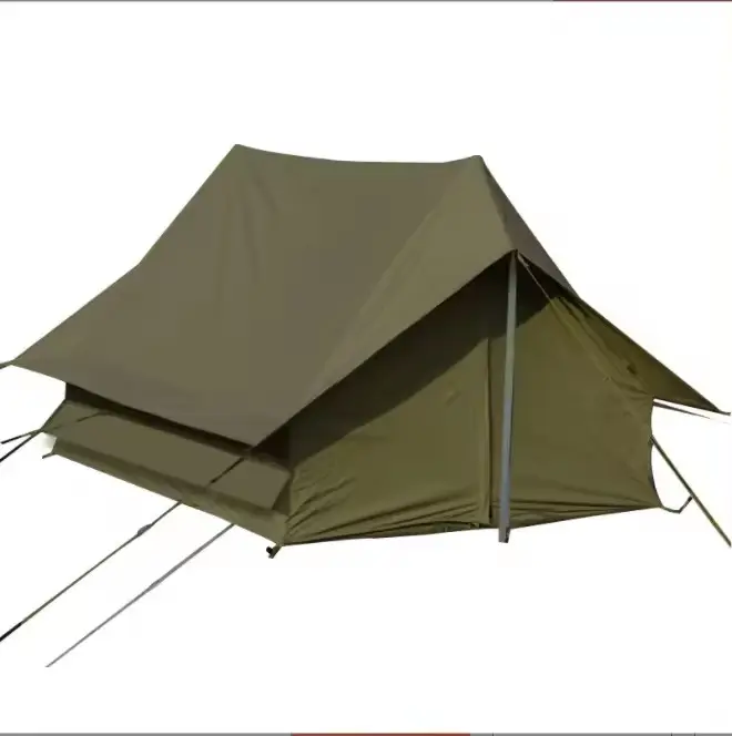 Buiten Camping Retro Cottage Tent Zelfrijdende Regenbestendige Cabine Type A-Vormige Oxford Stoffen Tent
